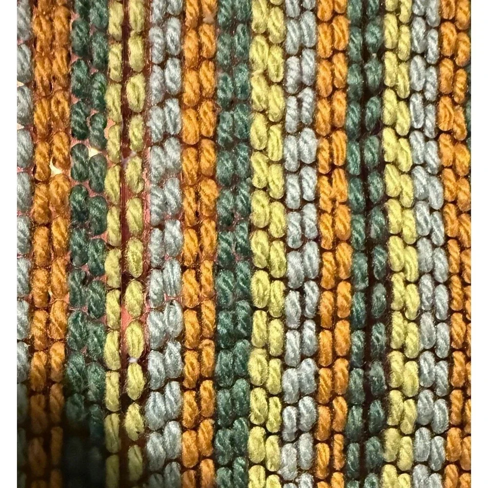 Vintage Woven Placemats Green Orange Retro MCM 12